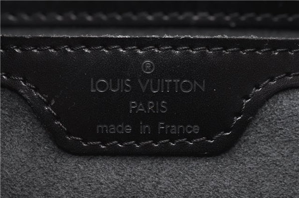 Authentic Louis Vuitton Epi Soufflot Black Hand Bag M52222 LV 0334D