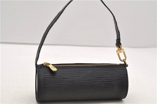 Authentic Louis Vuitton Epi Soufflot Black Hand Bag M52222 LV 0334D