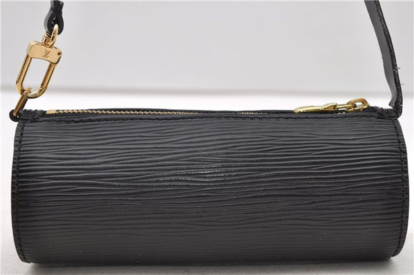 Authentic Louis Vuitton Epi Soufflot Black Hand Bag M52222 LV 0334D