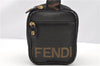 Authentic FENDI Vintage Vanity Hand Bag Purse Nylon Leather Black Junk 0334G