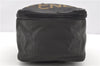 Authentic FENDI Vintage Vanity Hand Bag Purse Nylon Leather Black Junk 0334G