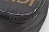 Authentic FENDI Vintage Vanity Hand Bag Purse Nylon Leather Black Junk 0334G