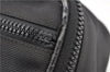 Authentic FENDI Vintage Vanity Hand Bag Purse Nylon Leather Black Junk 0334G