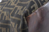 Authentic FENDI Zucca Vintage Shoulder Hand Tote Bag Nylon Leather Brown 0336G