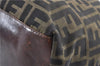 Authentic FENDI Zucca Vintage Shoulder Hand Tote Bag Nylon Leather Brown 0336G
