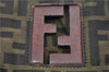 Authentic FENDI Zucca Vintage Shoulder Hand Tote Bag Nylon Leather Brown 0336G