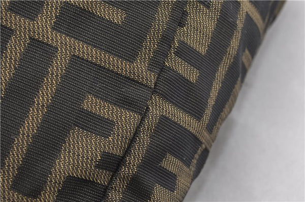 Authentic FENDI Zucca Vintage Shoulder Hand Tote Bag Nylon Leather Brown 0336G