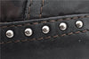 Authentic PRADA Nylon Tessuto Leather Studs 2Way Shoulder Tote Bag Green 0337G