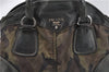 Authentic PRADA Nylon Tessuto Leather Studs 2Way Shoulder Tote Bag Green 0337G