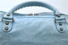 Authentic BALENCIAGA Classic Twiggy 2Way Hand Bag Leather 128523 Blue 0338F