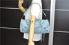 Authentic BALENCIAGA Classic Twiggy 2Way Hand Bag Leather 128523 Blue 0338F