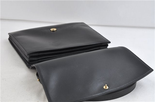 Auth Louis Vuitton Opera Delphes 2Way Shoulder Bag Leather Black M63932 LV 0339D