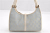 Authentic GUCCI Jackie Shoulder Hand Bag GG Canvas Leather Light Blue 0340G