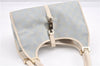 Authentic GUCCI Jackie Shoulder Hand Bag GG Canvas Leather Light Blue 0340G