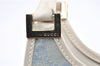 Authentic GUCCI Jackie Shoulder Hand Bag GG Canvas Leather Light Blue 0340G