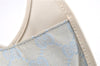 Authentic GUCCI Jackie Shoulder Hand Bag GG Canvas Leather Light Blue 0340G