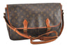 Authentic Louis Vuitton Monogram Gibeciere GM Shoulder Cross Bag M42246 LV 0343G