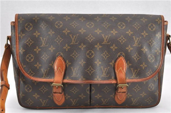 Authentic Louis Vuitton Monogram Gibeciere GM Shoulder Cross Bag M42246 LV 0343G