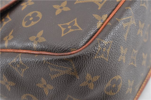 Authentic Louis Vuitton Monogram Gibeciere GM Shoulder Cross Bag M42246 LV 0343G
