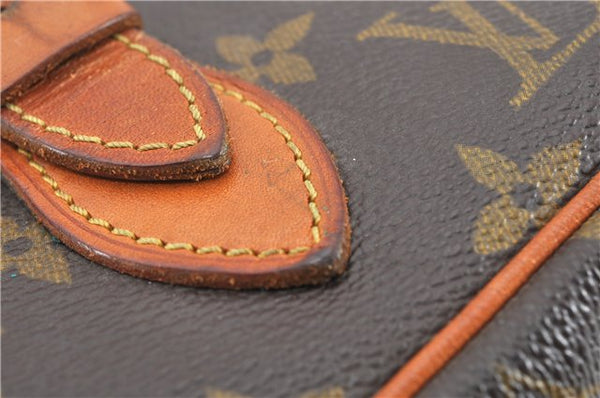 Authentic Louis Vuitton Monogram Gibeciere GM Shoulder Cross Bag M42246 LV 0343G