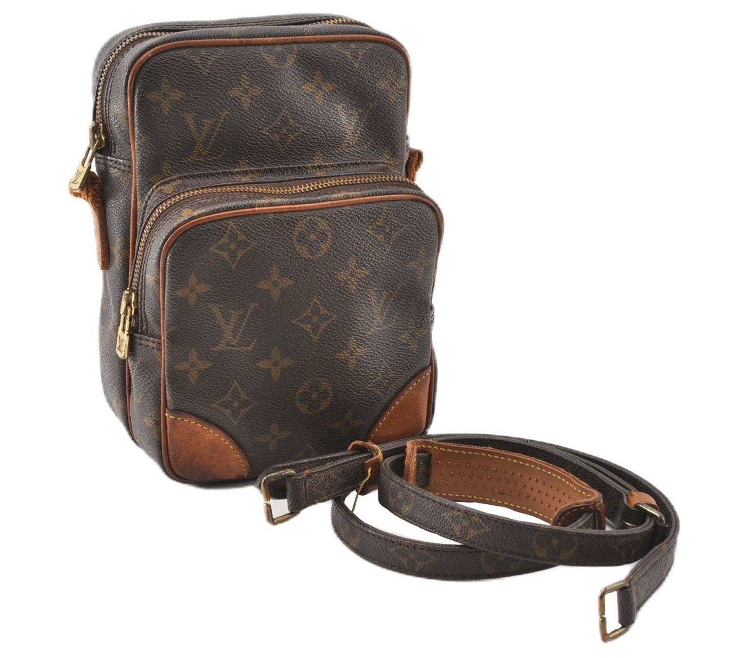 Authentic Louis Vuitton Monogram Amazone Shoulder Cross Body Bag Junk 0344G