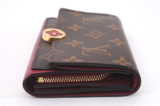 Auth Louis Vuitton Monogram Portefeuille Flor Compact Wallet M64588 Pink 0346F