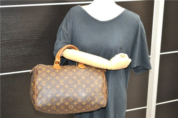 Authentic Louis Vuitton Monogram Speedy 30 Hand Bag Purse M41526 LV 0348D