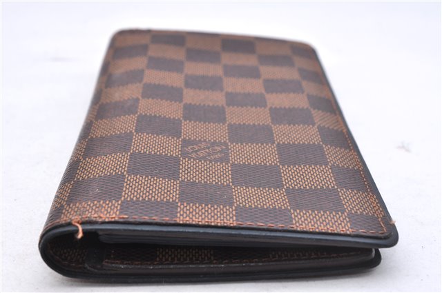 Authentic Louis Vuitton Damier Portefeuille Brazza Long Wallet N63168 Box 0348F