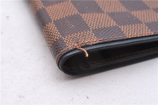 Authentic Louis Vuitton Damier Portefeuille Brazza Long Wallet N63168 Box 0348F