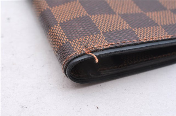 Authentic Louis Vuitton Damier Portefeuille Brazza Long Wallet N63168 Box 0348F