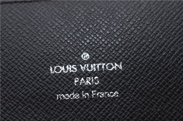 Authentic Louis Vuitton Taiga Portefeuille Accordeon Wallet M30992 Black 0352F