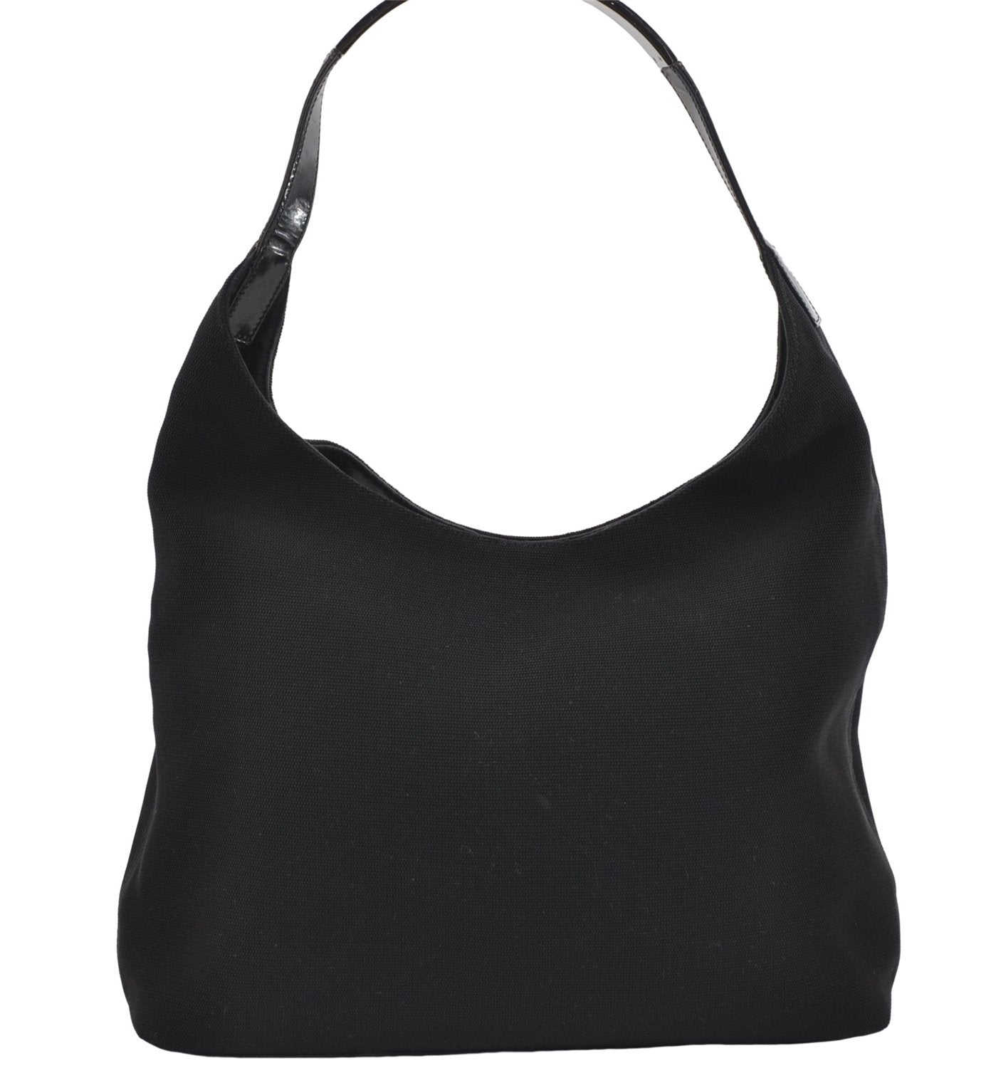 Authentic GUCCI Shoulder Tote Bag Nylon Enamel 0013297 Black 0353E