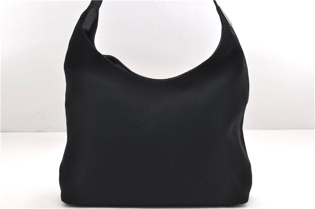 Authentic GUCCI Shoulder Tote Bag Nylon Enamel 0013297 Black 0353E