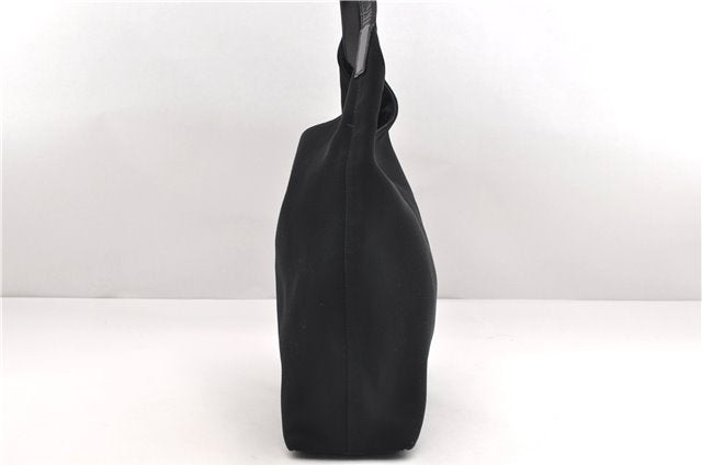 Authentic GUCCI Shoulder Tote Bag Nylon Enamel 0013297 Black 0353E