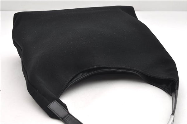 Authentic GUCCI Shoulder Tote Bag Nylon Enamel 0013297 Black 0353E