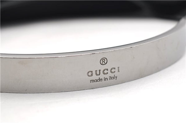 Authentic GUCCI Shoulder Tote Bag Nylon Enamel 0013297 Black 0353E