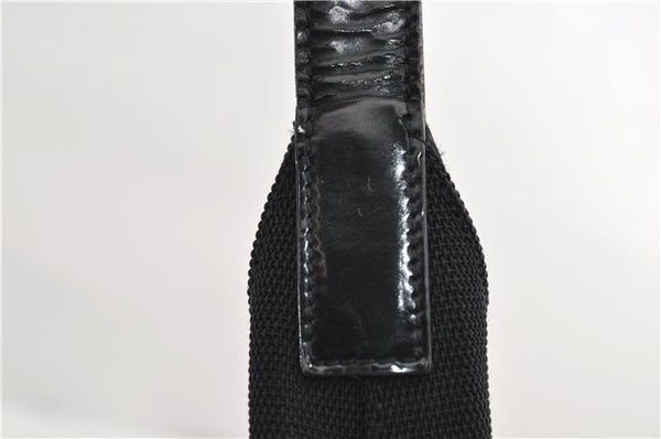 Authentic GUCCI Shoulder Tote Bag Nylon Enamel 0013297 Black 0353E