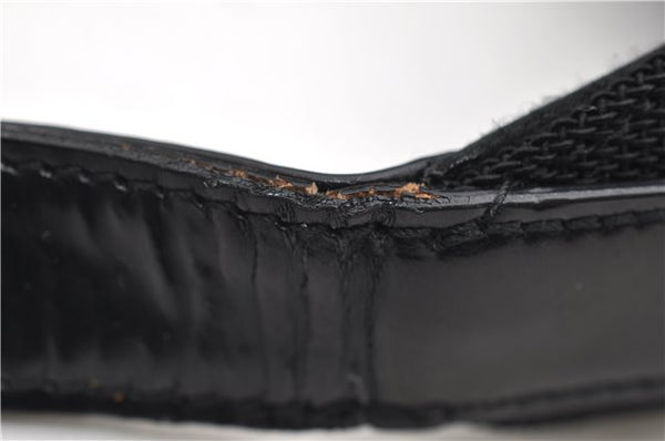 Authentic GUCCI Shoulder Tote Bag Nylon Enamel 0013297 Black 0353E