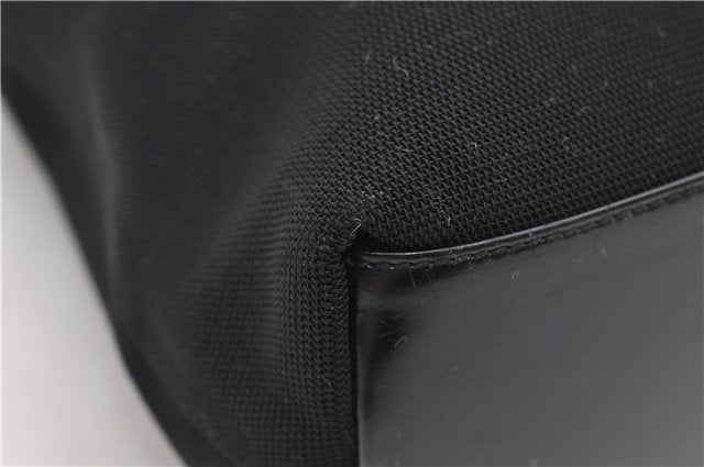 Authentic GUCCI Shoulder Tote Bag Nylon Enamel 0013297 Black 0353E