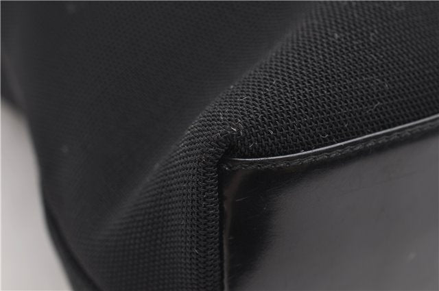 Authentic GUCCI Shoulder Tote Bag Nylon Enamel 0013297 Black 0353E
