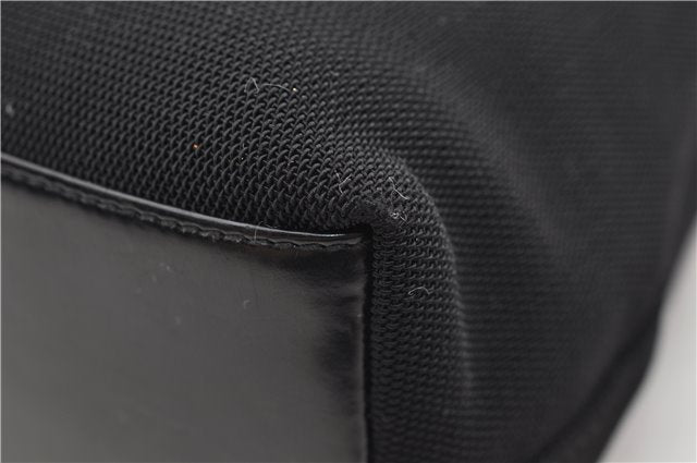 Authentic GUCCI Shoulder Tote Bag Nylon Enamel 0013297 Black 0353E