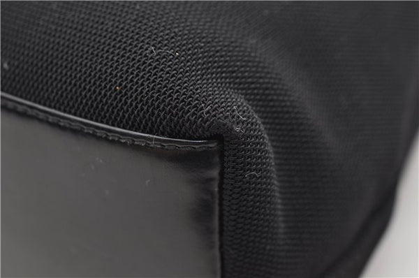 Authentic GUCCI Shoulder Tote Bag Nylon Enamel 0013297 Black 0353E