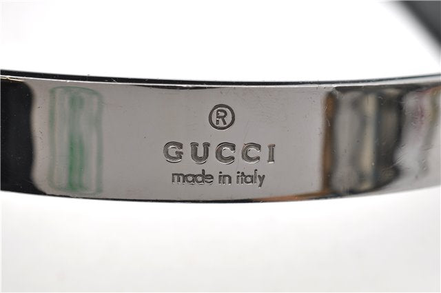 Authentic GUCCI Shoulder Tote Bag Nylon Enamel 0013297 Black 0353E