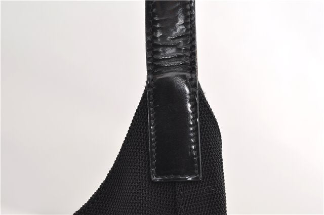 Authentic GUCCI Shoulder Tote Bag Nylon Enamel 0013297 Black 0353E