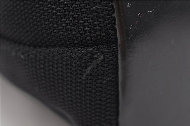 Authentic GUCCI Shoulder Tote Bag Nylon Enamel 0013297 Black 0353E