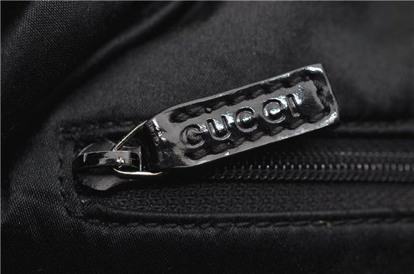 Authentic GUCCI Shoulder Tote Bag Nylon Enamel 0013297 Black 0353E
