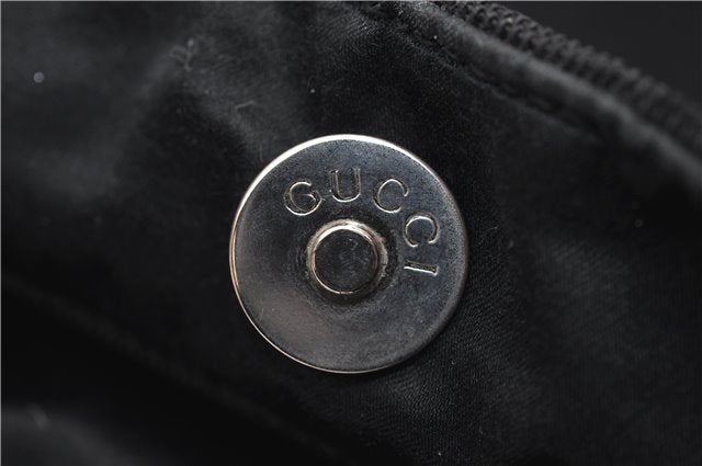 Authentic GUCCI Shoulder Tote Bag Nylon Enamel 0013297 Black 0353E