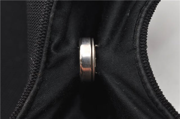 Authentic GUCCI Shoulder Tote Bag Nylon Enamel 0013297 Black 0353E