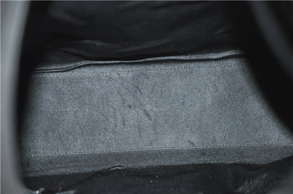 Authentic GUCCI Shoulder Tote Bag Nylon Enamel 0013297 Black 0353E