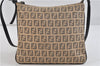 Authentic FENDI Zucchino Shoulder Cross Body Bag Canvas Leather Beige 0354D